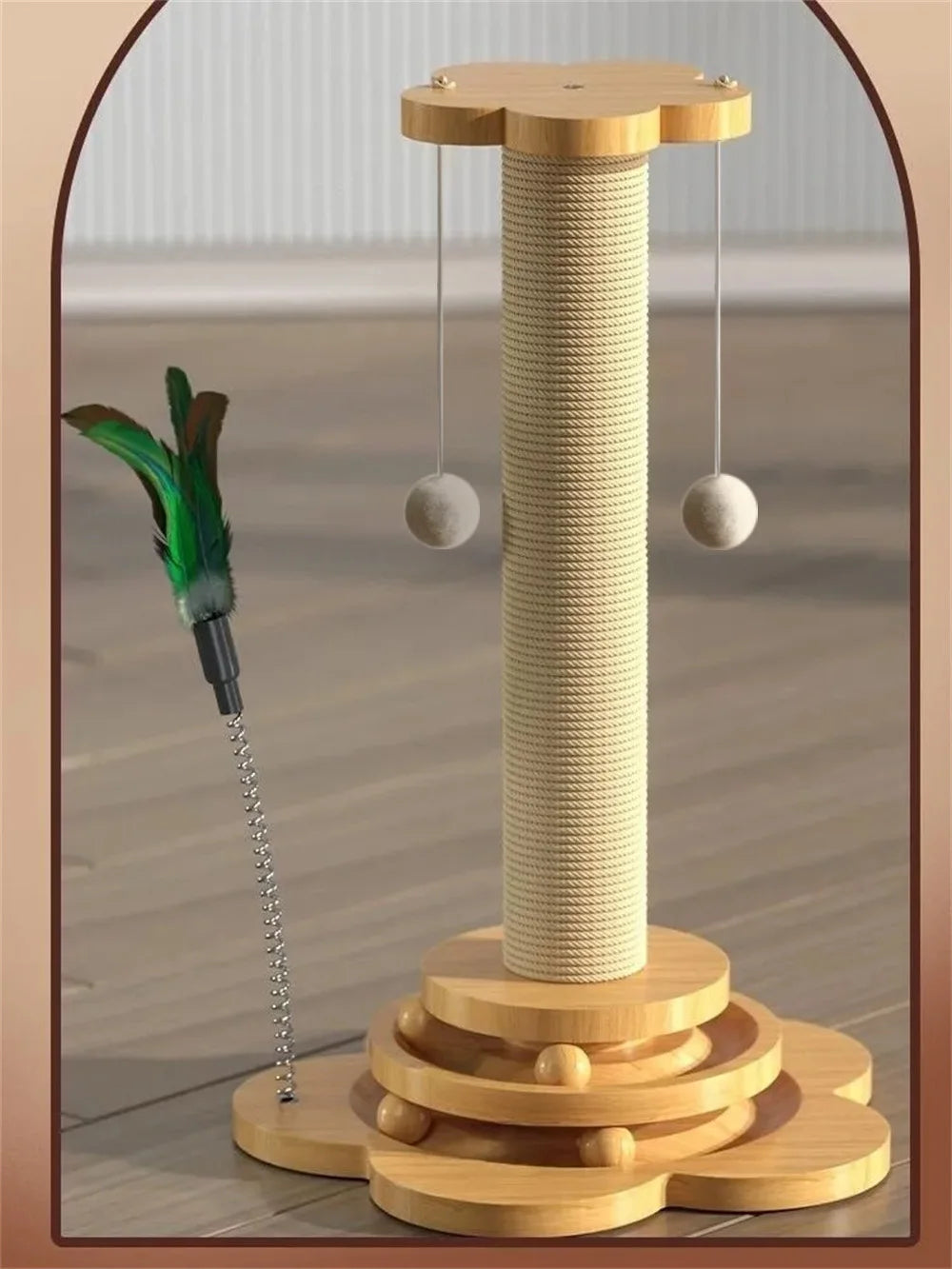 🐾 Juguete Rascador de Madera para Gato – Buddy Beast