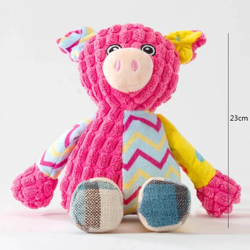 🧸 Juguete de Peluche Interactivo con Sonido (Squeaky) – Resistente a Mordidas y Apoyo Dental
