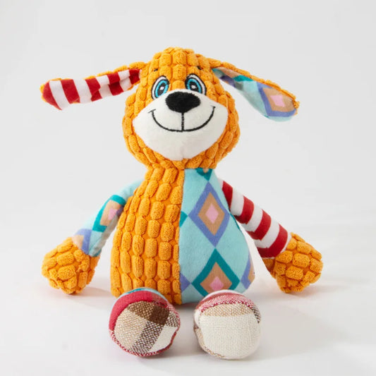 🧸 Juguete de Peluche Interactivo con Sonido (Squeaky) – Resistente a Mordidas y Apoyo Dental