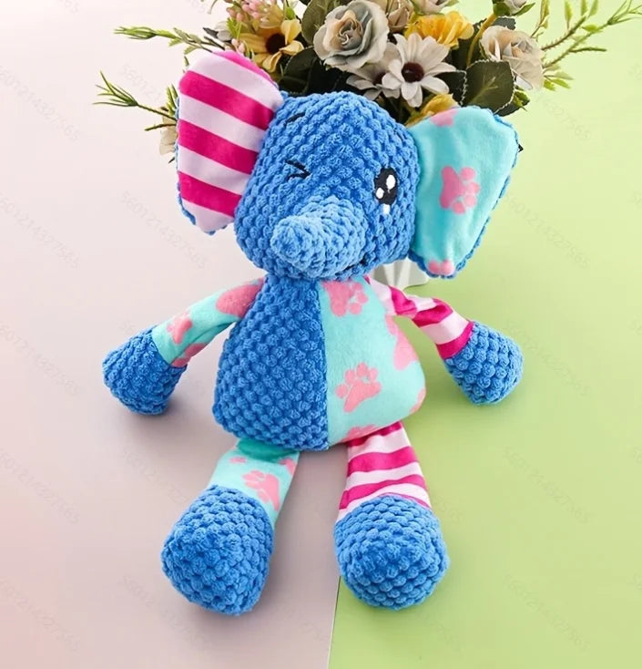 🧸 Juguete de Peluche Interactivo con Sonido (Squeaky) – Resistente a Mordidas y Apoyo Dental